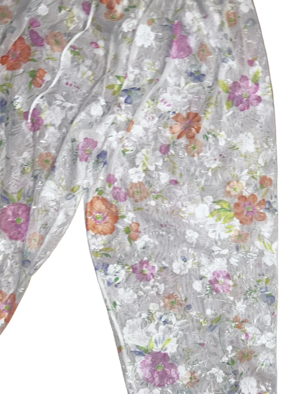 Victoria’s Secret ~ Small ~ White W/ Multi-Colors Floral Lace ~ Pajamas Pants
